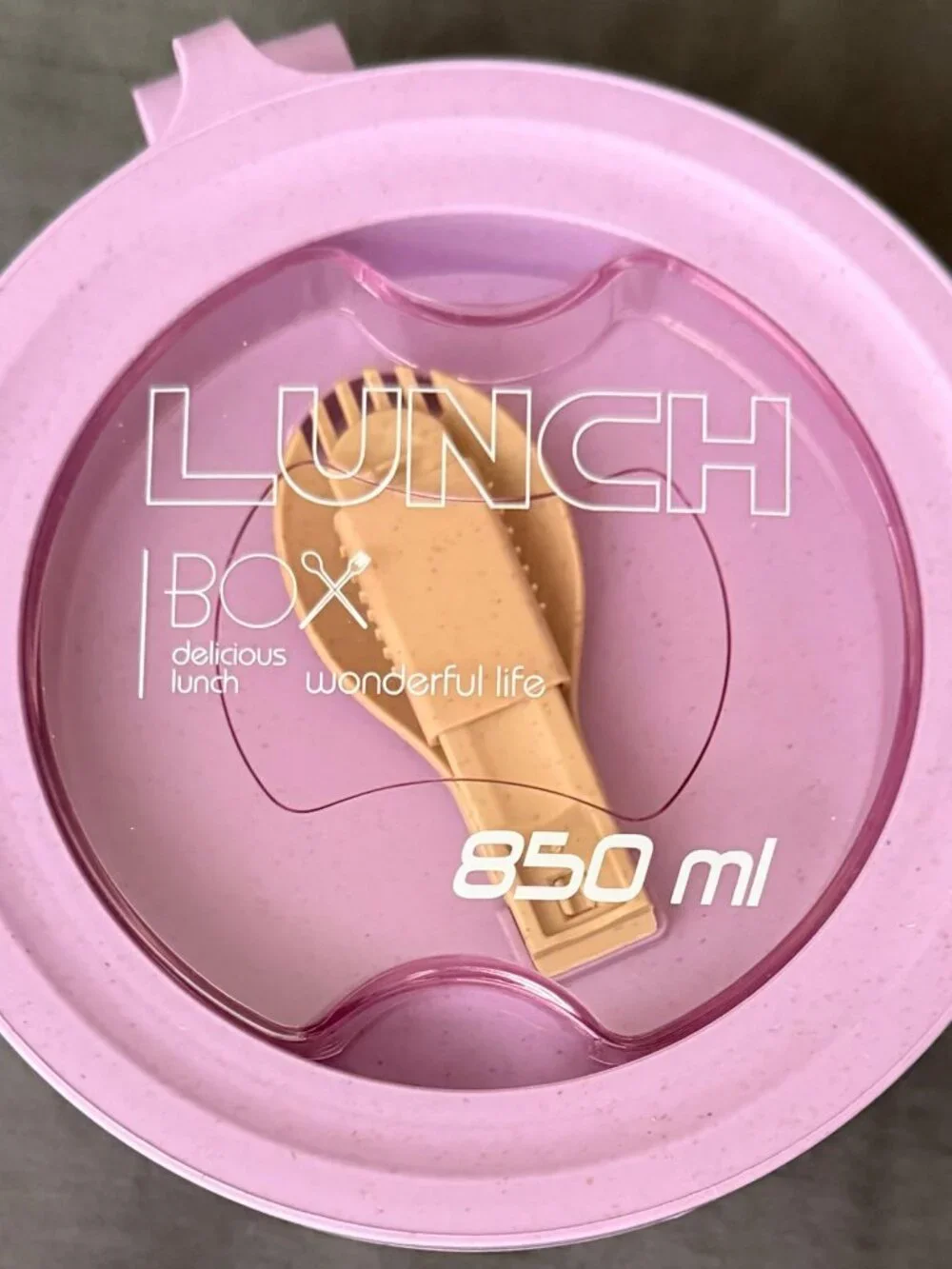 850ML Microwave Ramen Bowl with Lid & Collapsible Spork